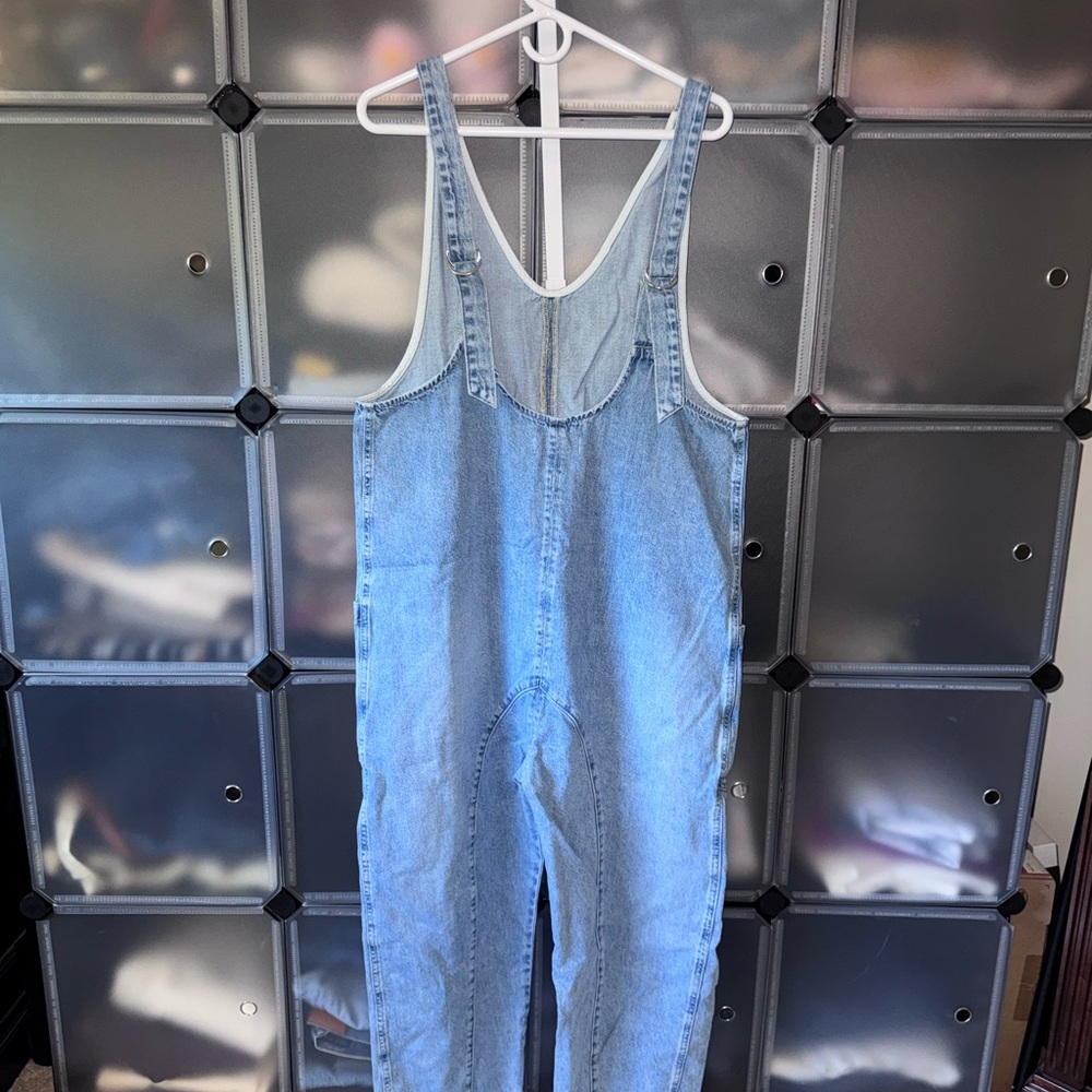 Free People We The Free High Roller Jumpsuit Adjustable Straps in Kansas L - Picture 10 of 15